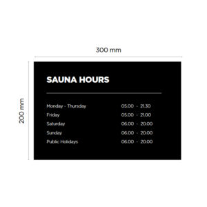 Sauna Hours