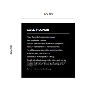 Cold plunge rules